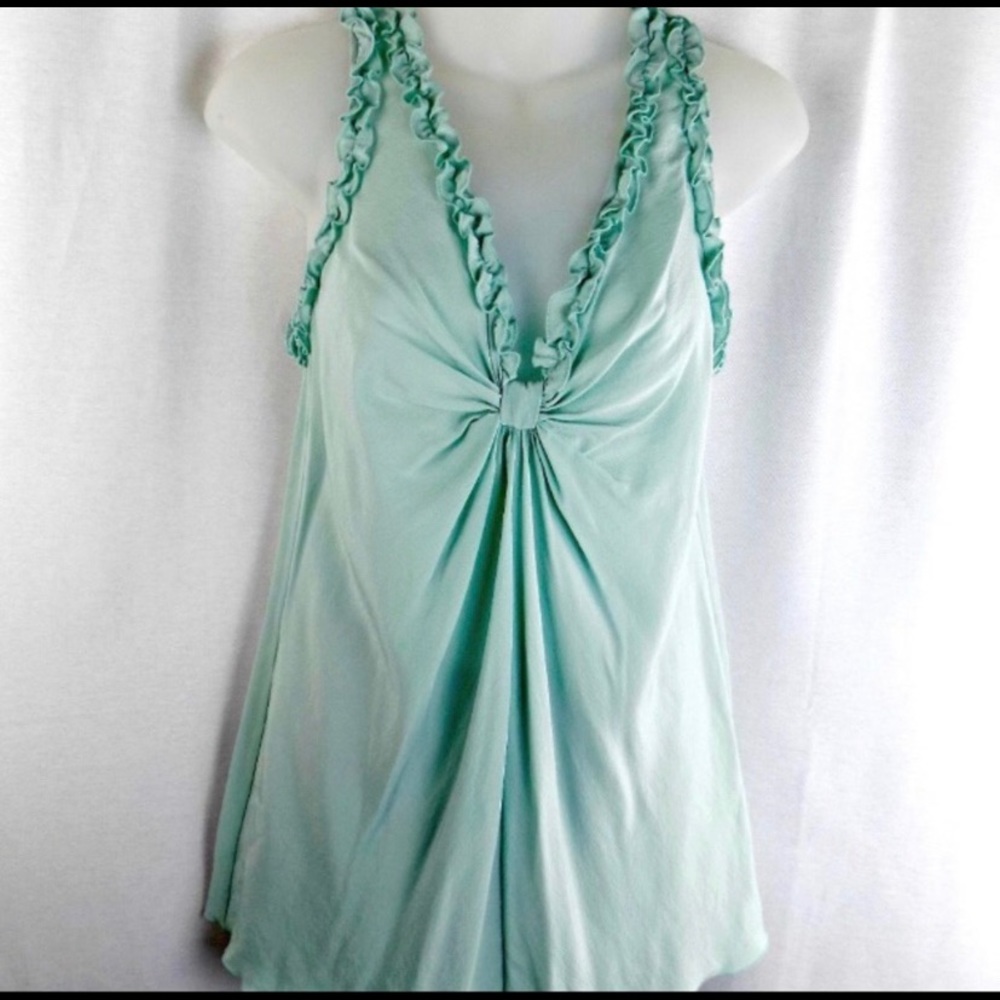 Soft Surroundings 100% Silk Ruffle Tunic - Size M